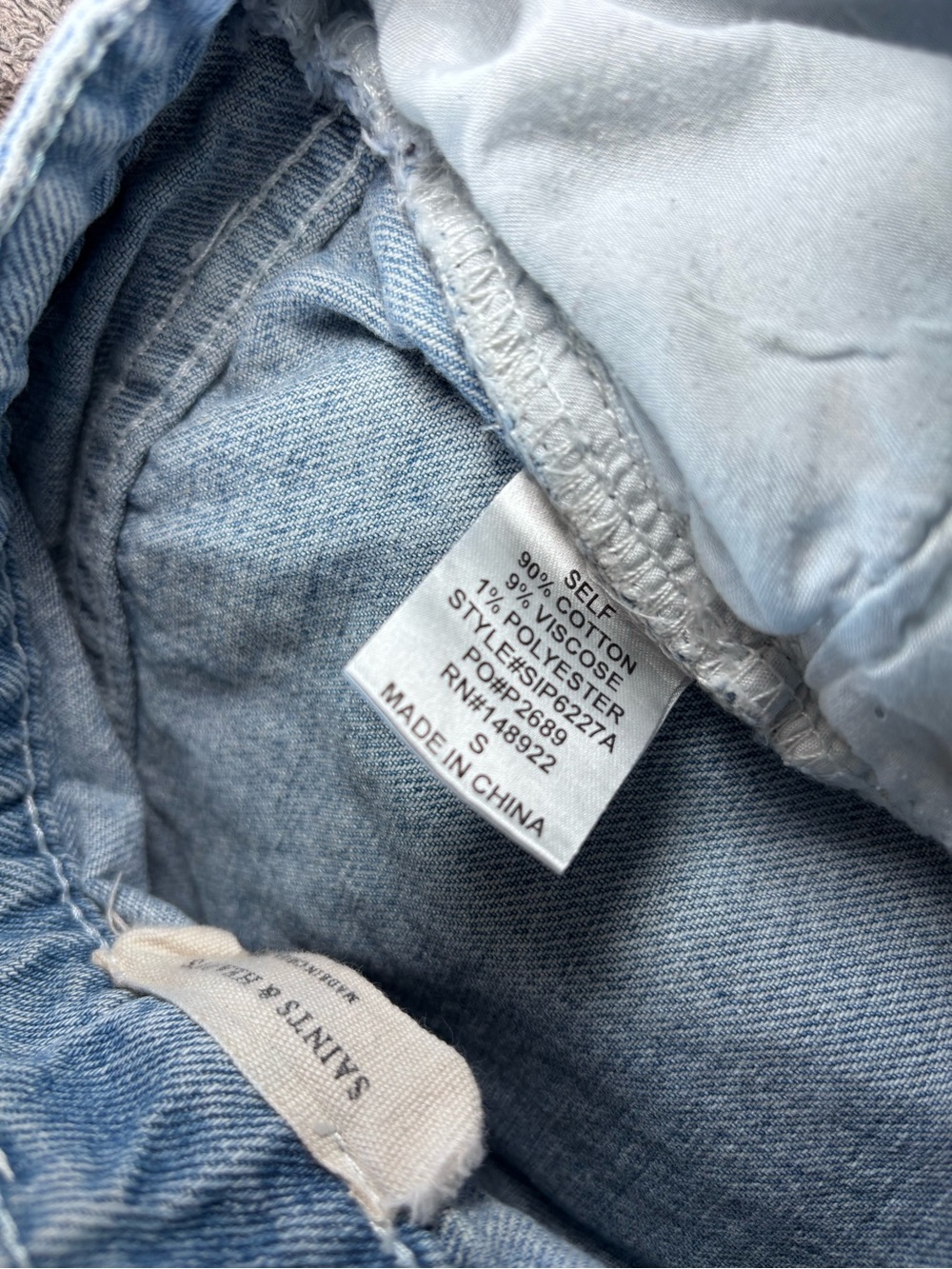 Saints & Hearts | Womens Blue Denim Raw Hem Wide Leg Jeans S - Picture 4 of 7